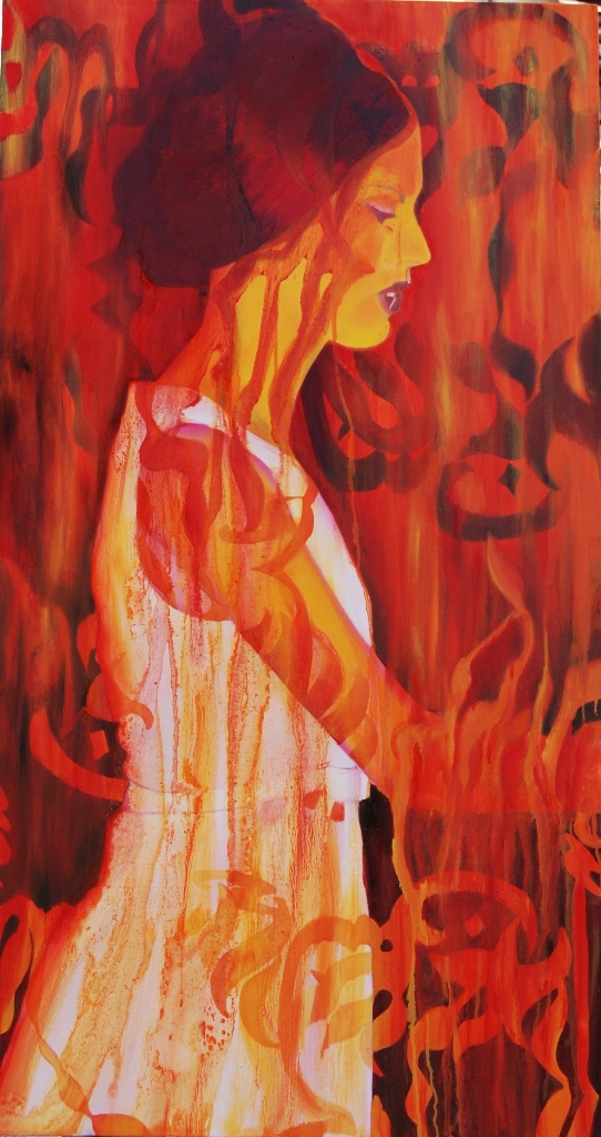 Bride on Flames Oil on canvas 130x70 cm 2006