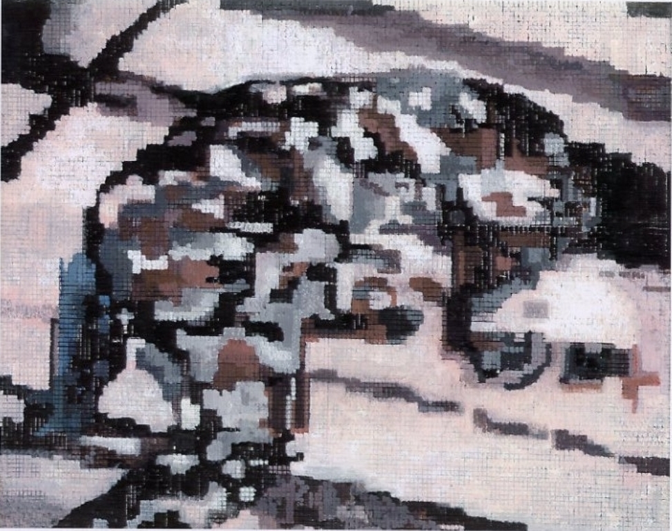 Terrorist Acrylic On Canvas 30x25 Cm 2002