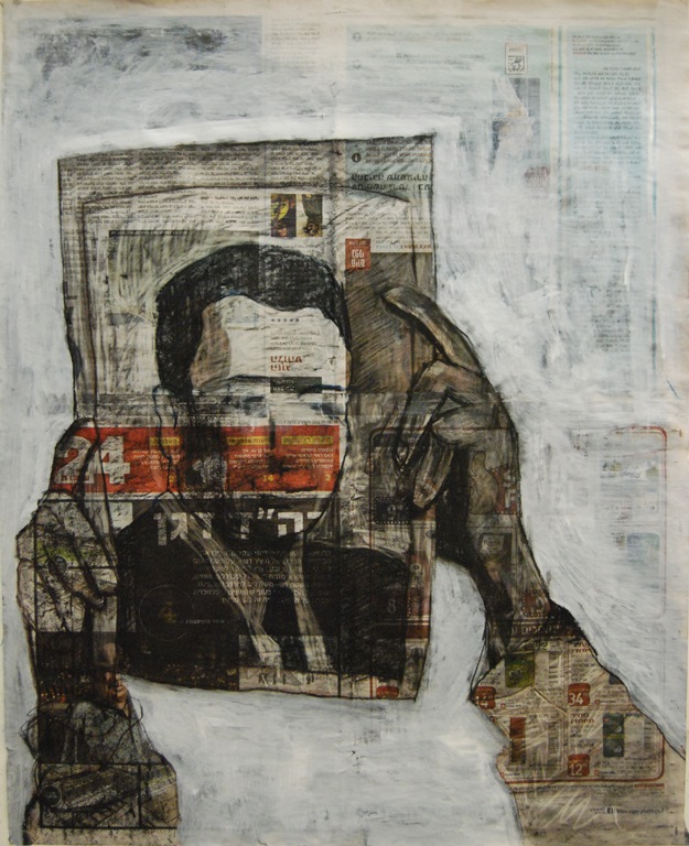 The leader Charcoal and Acrylic on newspaper 60x75 cm 2013